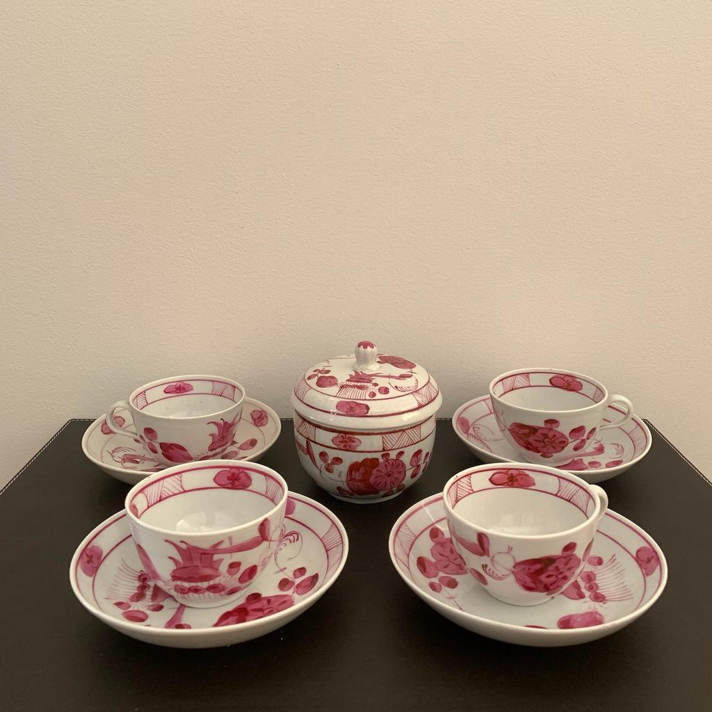 Antieke porseleinen thee-/koffieset, Ophalen of Verzenden