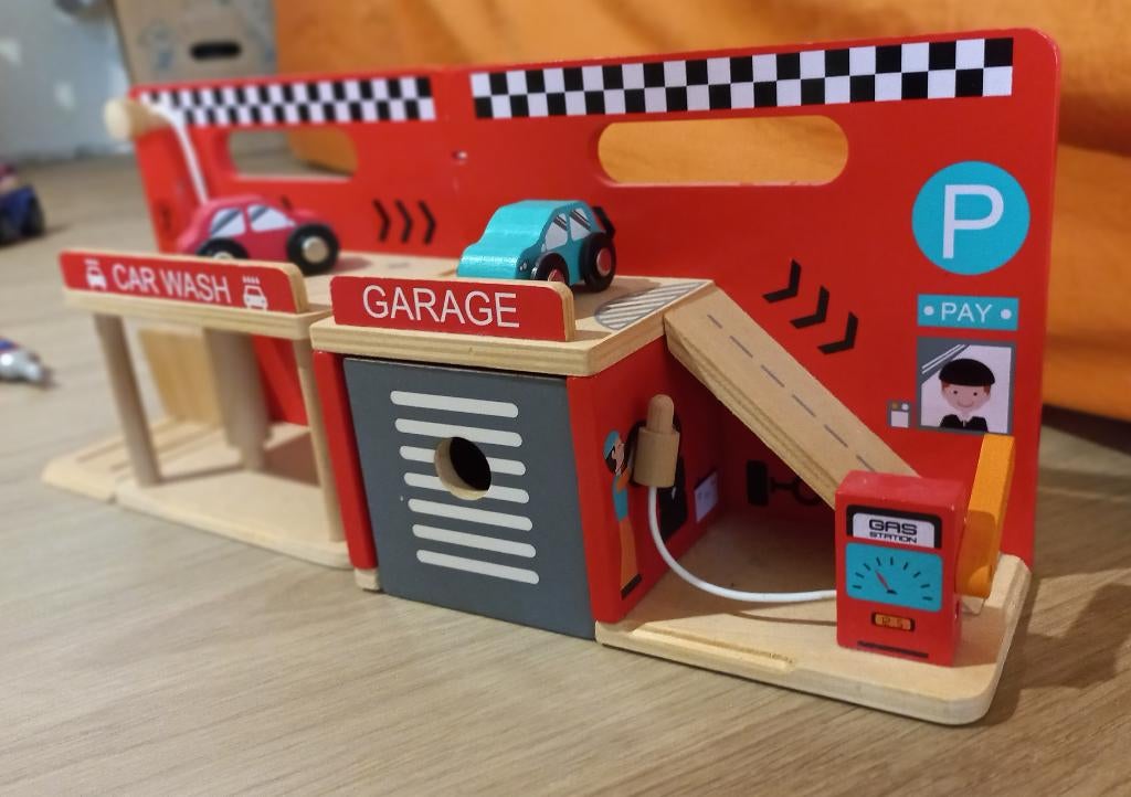 Parc, garage et lave-auto, bois, Enlèvement, Comme neuf, Autres types