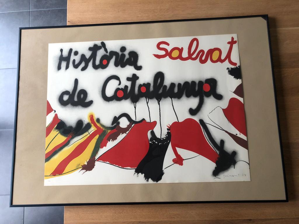 Josep Guinovart - Salvat Historia de Catalunya (origineel), Antiek en Kunst, Ophalen of Verzenden