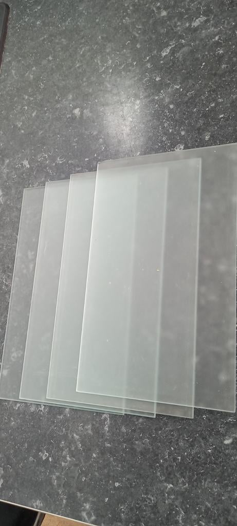 4 stukken mat glas 20/30cm, Minder dan 80 cm, Minder dan 80 cm, Ophalen of Verzenden, Zo goed als nieuw