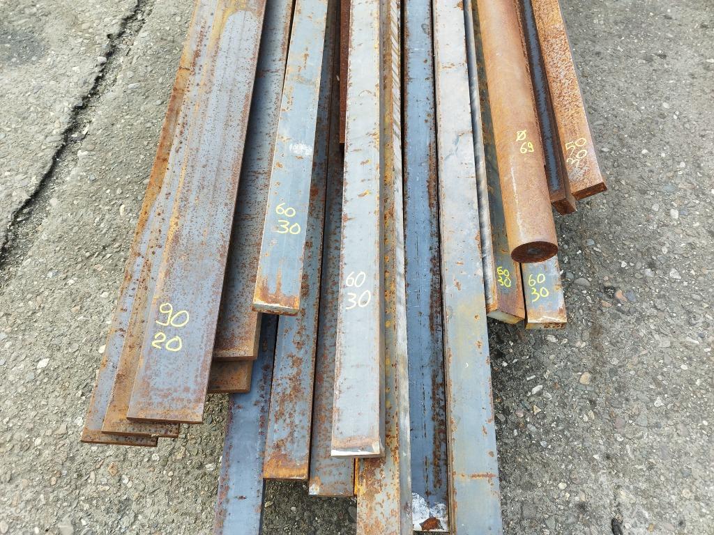 Acier plat - fer - barres - 10 - 15 - 20 - 25 - 30 mm, Bricolage & Construction, Métaux, Neuf, Enlèvement, Fer, Geen idee