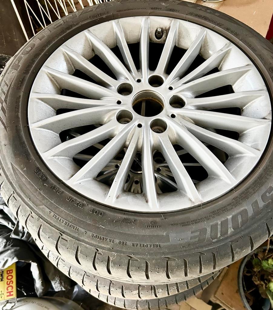 Jantes BMW serie 3 + bridgestone 225/50/17, Enlèvement, Pneu(s)