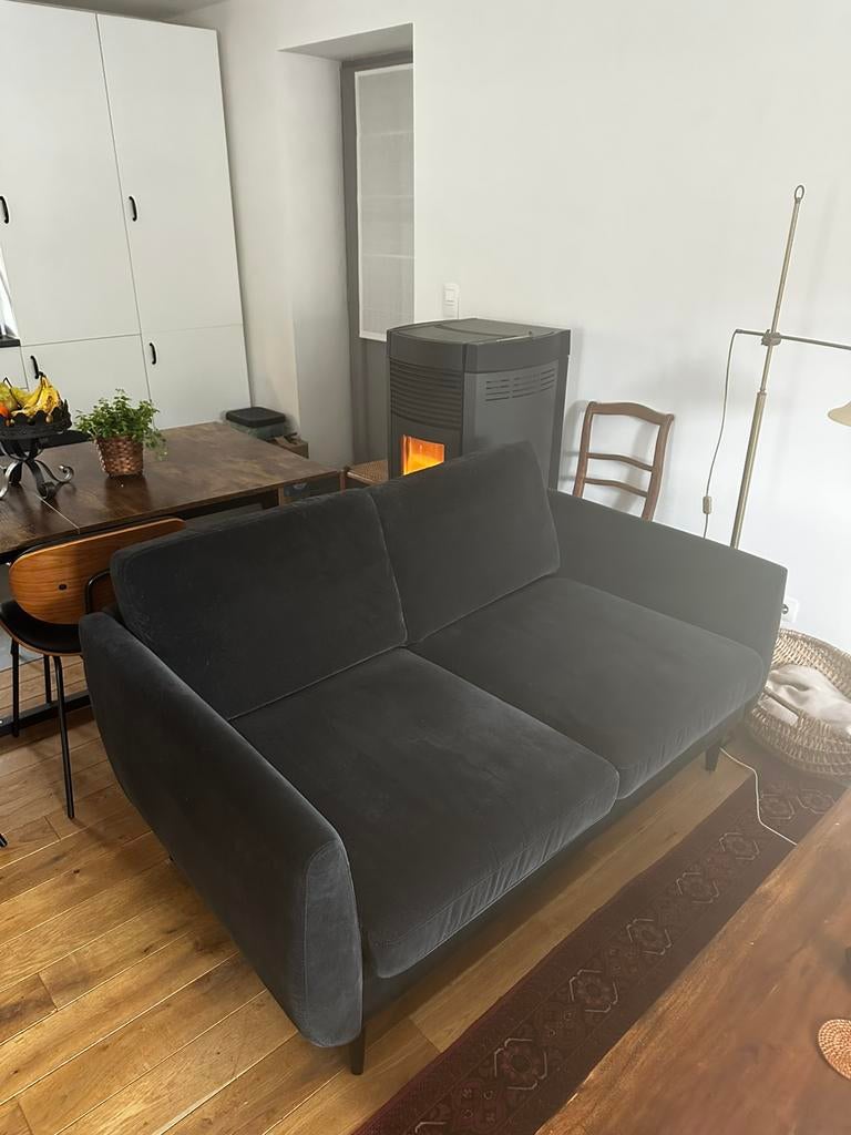 Canapé gris 2 places Ikea Smedstorp, Enlèvement, Comme neuf