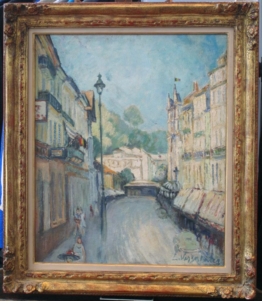 HSP, Spa, Les Thermes, L. Van Den Houten (1874-1944), Antiquités & Art, Art | Peinture | Classique, Enlèvement ou Envoi