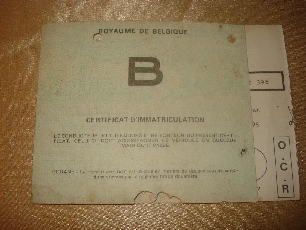 Ancien Certificat d'Immatriculation pour Camionnette Honda 2, Enlèvement ou Envoi