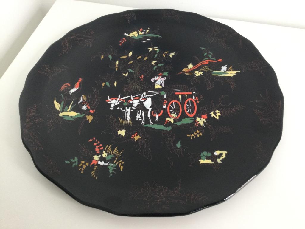Grande assiette/plat à tartes Logwy "Les saisons" n3449, Enlèvement