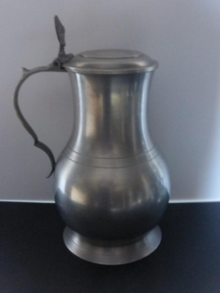Tinnen kan met klapdeksel ca 1900, Ophalen of Verzenden