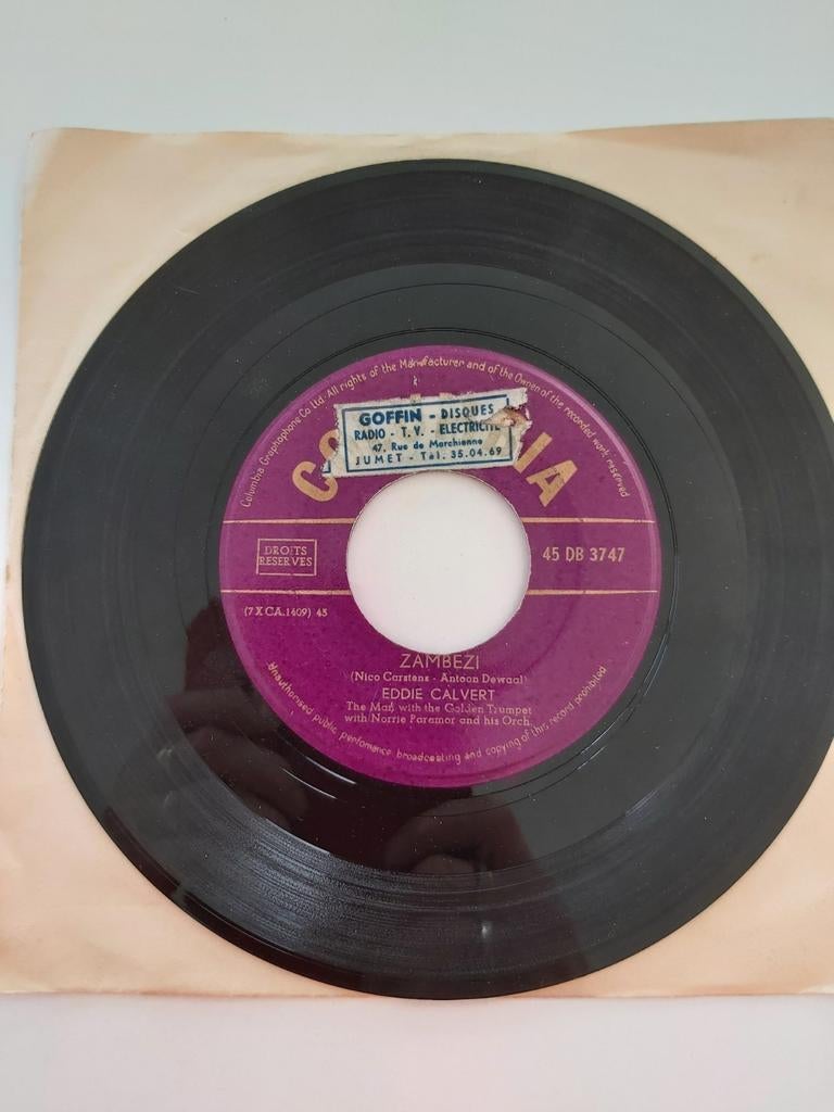 Eddie Calvert-Zambezi, Cd's en Dvd's, Vinyl Singles, Wereldmuziek, 7 inch, Single, Ophalen of Verzenden