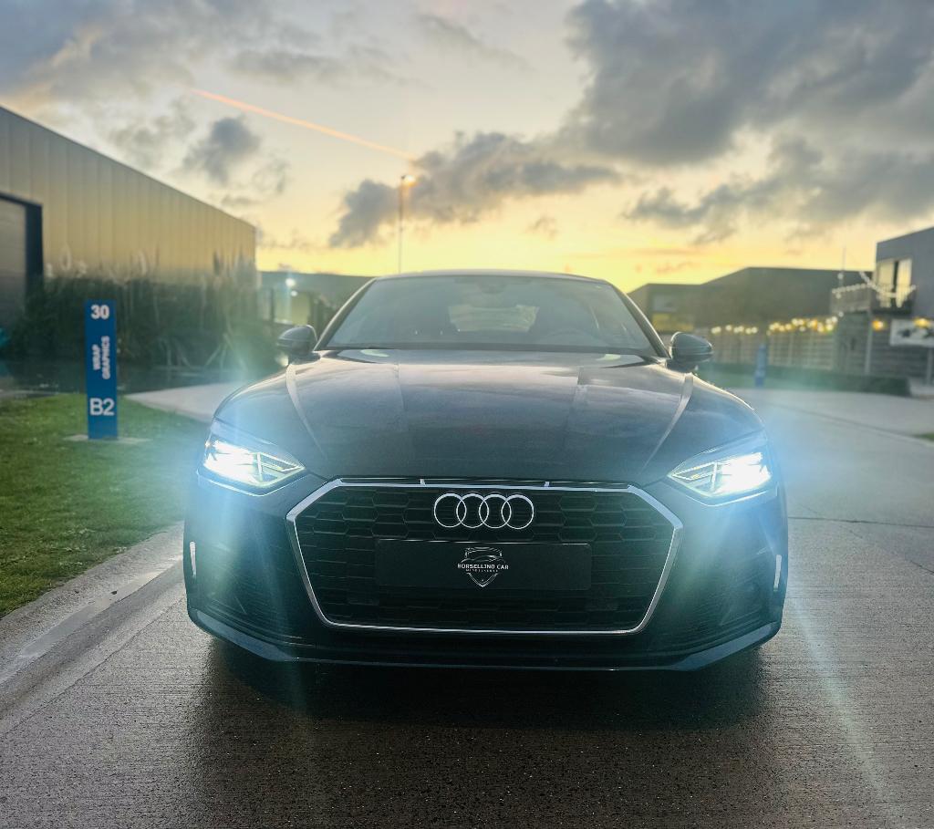 Audi A5 35TFSi/benzine/facelift/2021/S-tronic, Auto's, Audi, Automaat, Zwart, Leder, 5 deurs