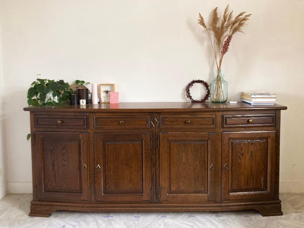 Massieve houten buffetkast - Chopin type 734 dressoir, Ophalen, Met deur(en), 100 tot 150 cm, 200 cm of meer