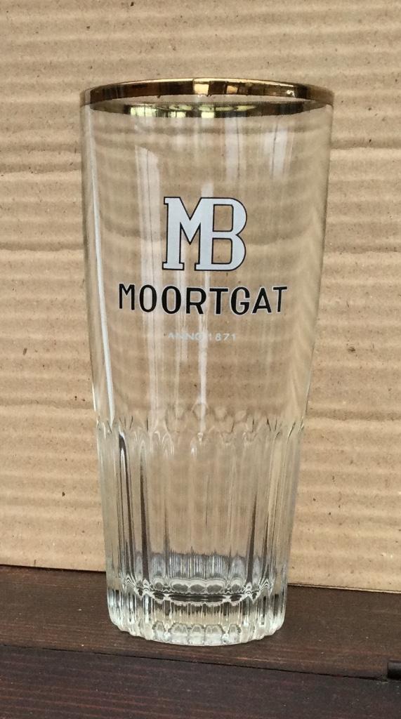 Bier brouwerij glas Moortgat MB anno 1871 geribd, Ophalen of Verzenden, Zo goed als nieuw