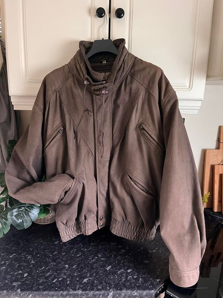 Vintage leren jas eind jaren 90, Ophalen of Verzenden, Zo goed als nieuw, Maat 56/58 (XL)