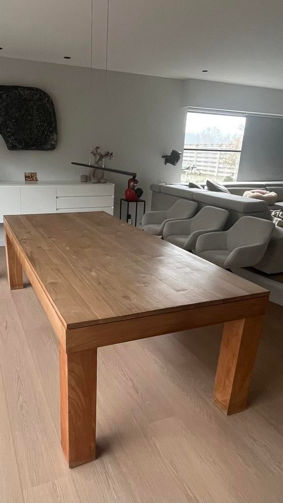 Houten tafel - Teak, Ophalen, Gebruikt, 100 tot 150 cm, Teakhout