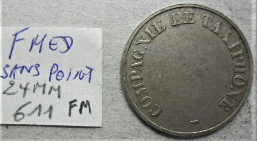 TOKEN COMPAGNIE LE TAXIPHONE 24MM SLAAT MEDAILLE ZONDER PUNT, Verzenden, Overige materialen