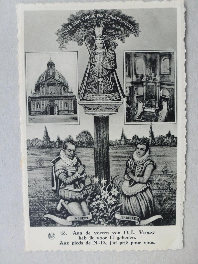 Onze Lieve Vrouw van Scherpenheuvel Aan de voeten van O.L., Verzenden, 1940 tot 1960, Ongelopen, Stad of Dorp