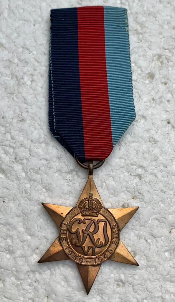 Medaille, Groot-Brittannië, 1939-45 Star, WO2., Verzamelen, Ophalen of Verzenden, Landmacht, Lintje, Medaille of Wings
