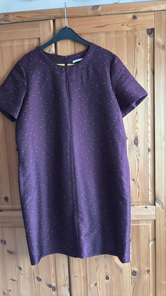 Van Hasselt kleed Bordeaux geel 42, Kleding | Dames, Ophalen of Verzenden, Zo goed als nieuw, Geel