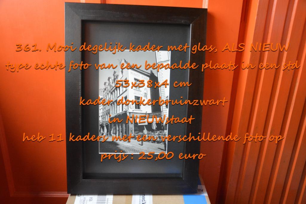 361. Mooi degelijke kader met glas, ALS NIEUW, Ophalen, Zo goed als nieuw, Hout