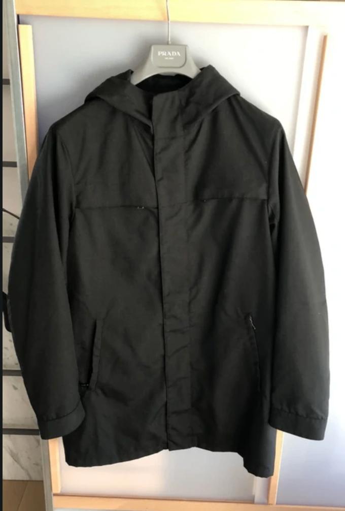 PRADA Black Jacket 50 stof met hoge sterkte, Maat 48/50 (M), Zwart, Nieuw, Ophalen of Verzenden