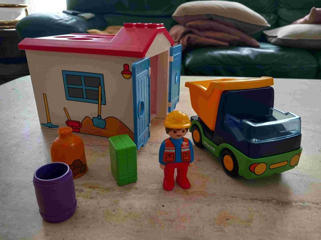 Playmobil Garage met vrachtwagen, Kinderen en Baby's, Speelgoed | Playmobil, Ophalen, Zo goed als nieuw, Complete set