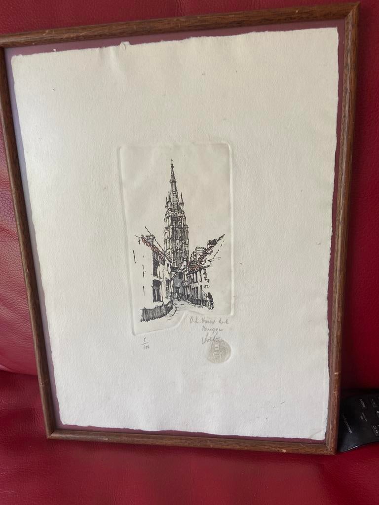 Gravure ancienne église Notre-Dame de Bruges, Enlèvement