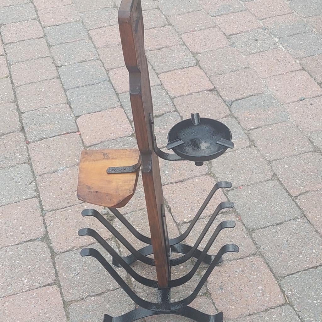 Mooie stander 75 cm voor man ceave asbak plankje bier krant, Ophalen of Verzenden