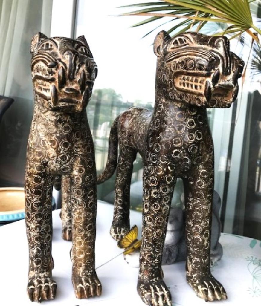 Léopard Bronze Afrique Dernier piece!! 11kg😍😎👌💑🎁🤗👌, Antiquités & Art, Art | Sculptures & Bois, Statue, Brons, Mammifère