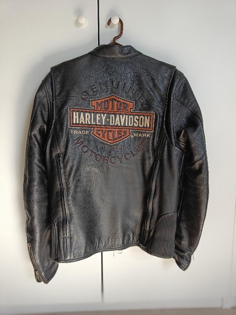 Harley Davidson jas man maat s, Motoren, Kleding | Motorkleding, Ophalen, Heren, Jas | leer, Harley Davidson