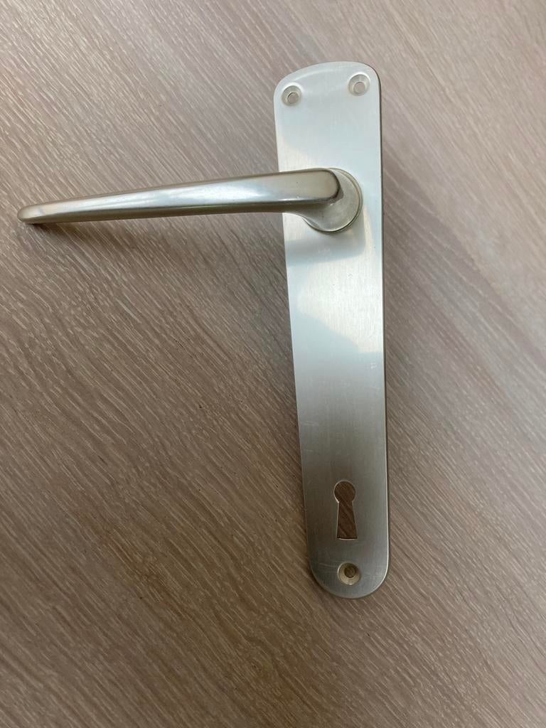 Binnendeur klink aluminium nieuw 2 st 110 mm, Ophalen of Verzenden, Nieuw, Overige materialen, Klink of Kruk