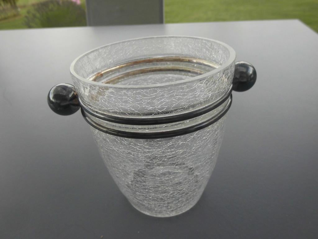 Vintage  Sceau à glaces en verre, Enlèvement ou Envoi