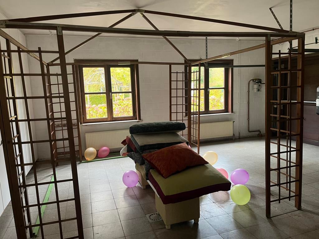 Partytent met doeken, Jardin & Terrasse, Tonnelles, Enlèvement, Utilisé, Autres types