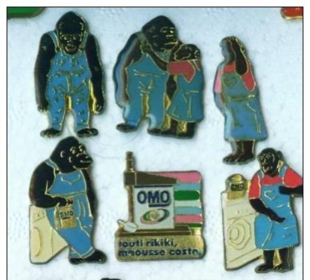 6 PINS 1990 OMO - GORILLA COMPLETE SERIE, Ophalen of Verzenden, Zo goed als nieuw, Merk