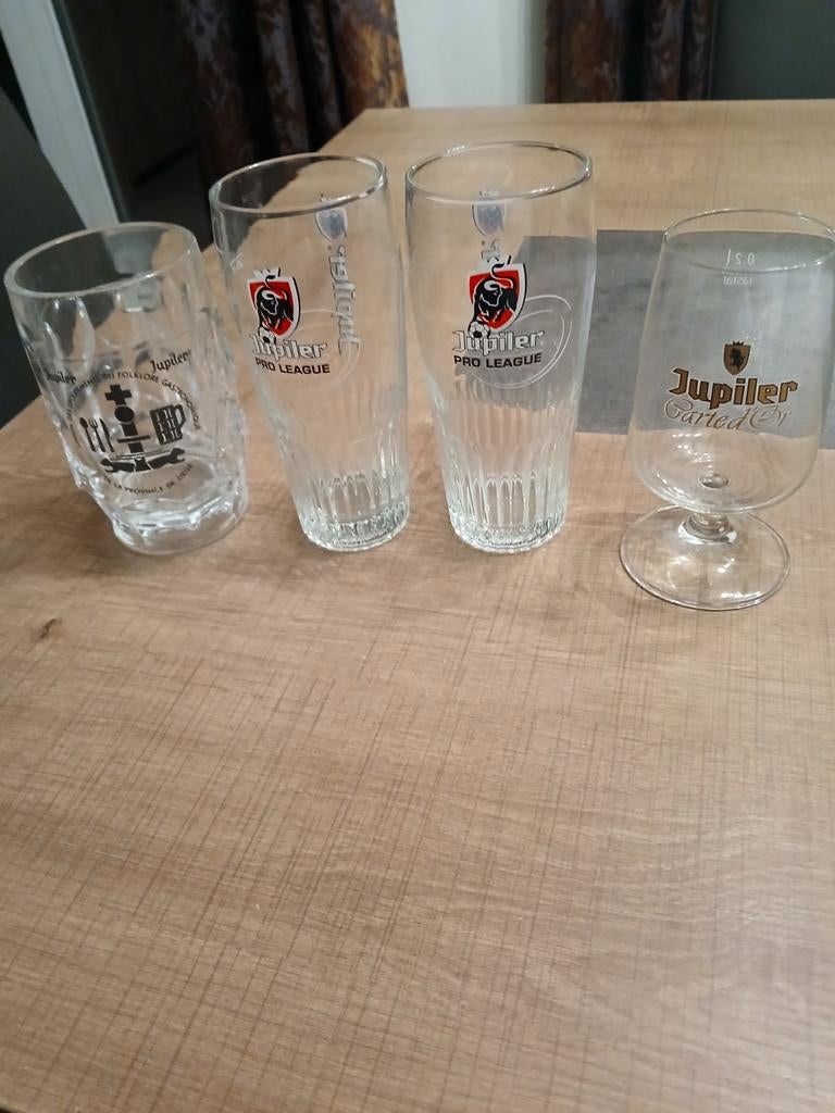 Lot 4 glazen Jupiler, Ophalen of Verzenden, Zo goed als nieuw, Jupiler