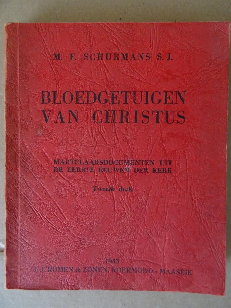 M. F. Schurmans Bloedgetuigen van Christus 1943 Ongelezen, Christendom | Katholiek, Ophalen of Verzenden, Zo goed als nieuw, M. F. Schurmans S. J.