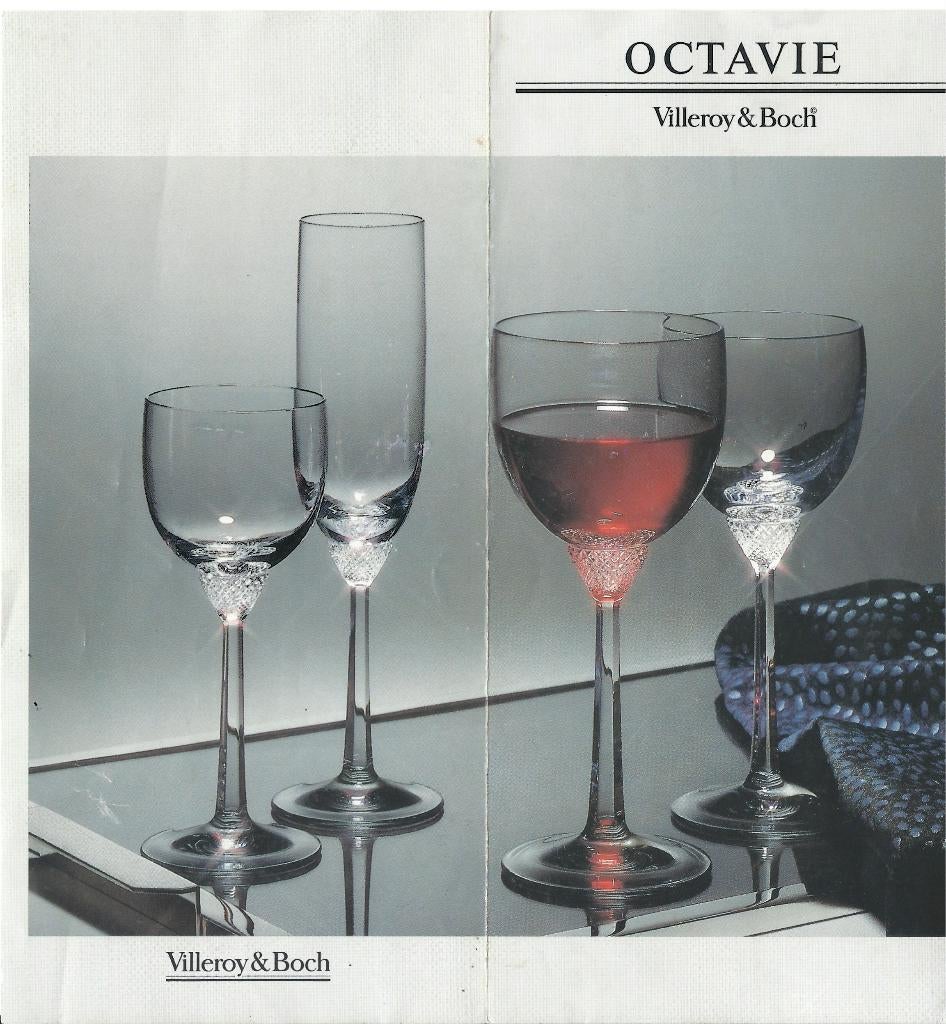 Collection "OCTAVIE"- 64 verres cristallins Villeroy & Boch, Collections, Porcelaine, Cristal & Couverts, Neuf, Verre ou Verres