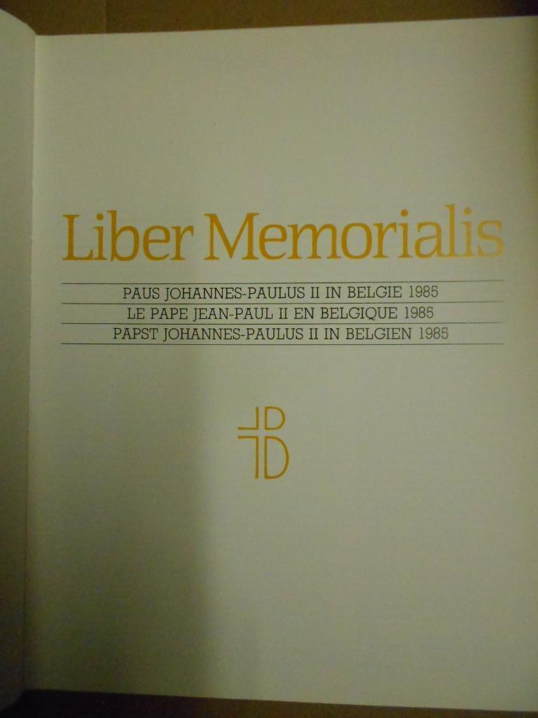 Liber Memorialis - Paus JOhannes Paulus II in Belgie 1985, Ophalen of Verzenden