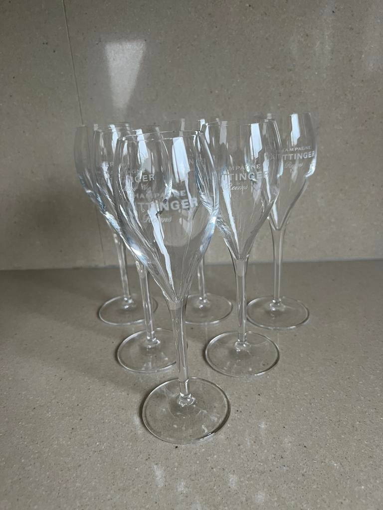 Champagne Taittinger, 6 coupes en parfait état, Collections, Enlèvement ou Envoi, Comme neuf, Autres types