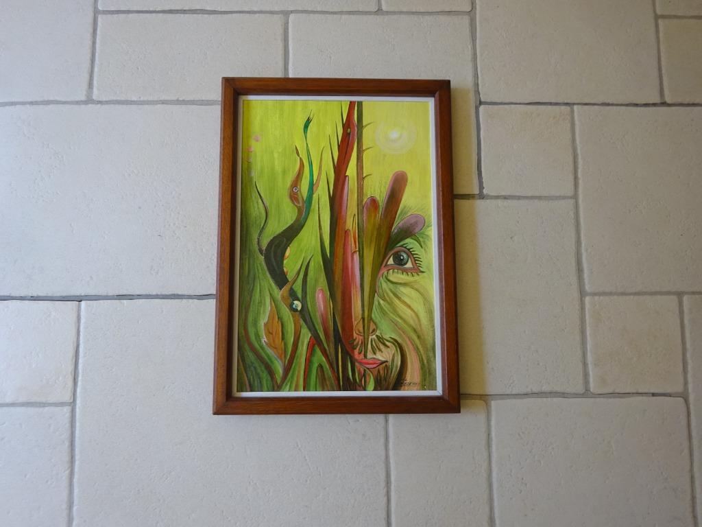 Lode Herreman, paneel, 47 x 32 cm, broze evenwicht 2002, Enlèvement ou Envoi