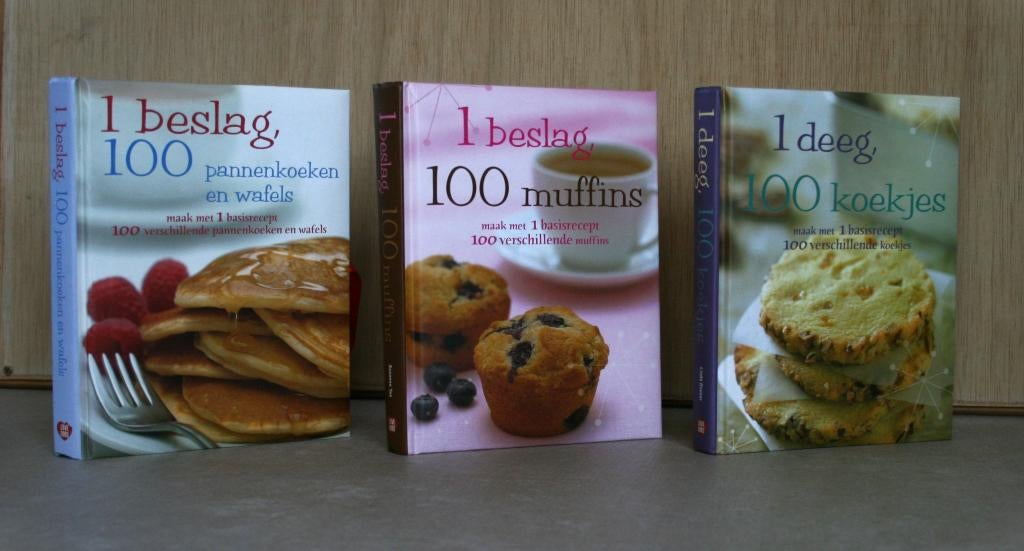 Bakken: 1 beslag - 100 recepten - x 3, Enlèvement ou Envoi, Utilisé, Diverse Auteurs, Gâteau, Tarte, Pâtisserie et Desserts
