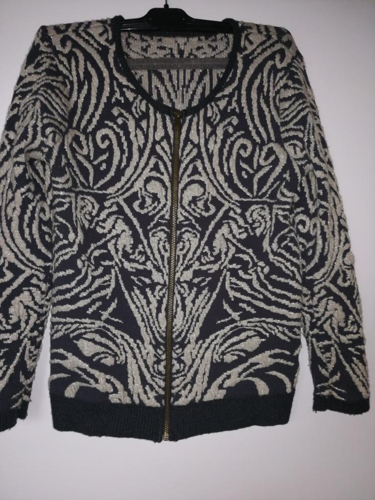 cardigan grijs glansdraad, Kleding | Dames, Ophalen of Verzenden, Gedragen, Grijs