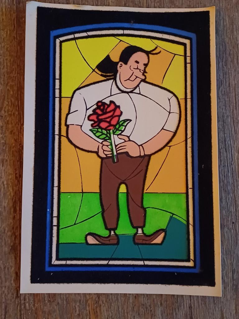 3 postkaarten striphelden met vilt - 10€/stuk, Ophalen of Verzenden, Guust of Robbedoes, Zo goed als nieuw, Plaatje, Poster of Sticker