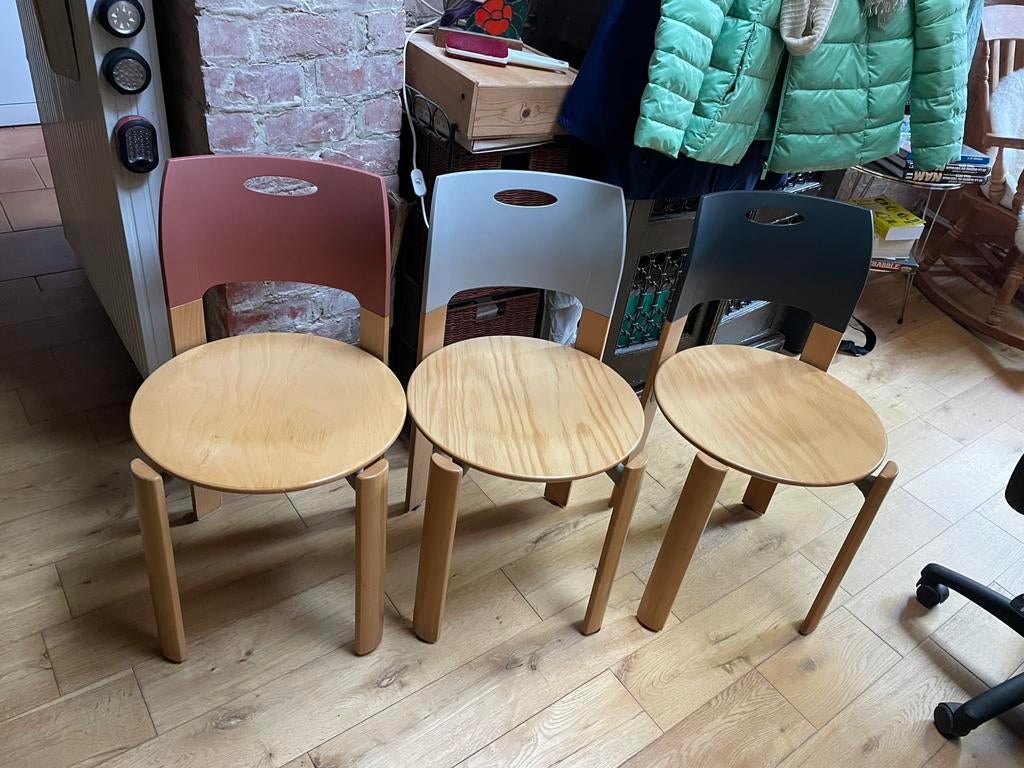 3 chaises en bois « Kusch Co », Ophalen, Zo goed als nieuw, Hout