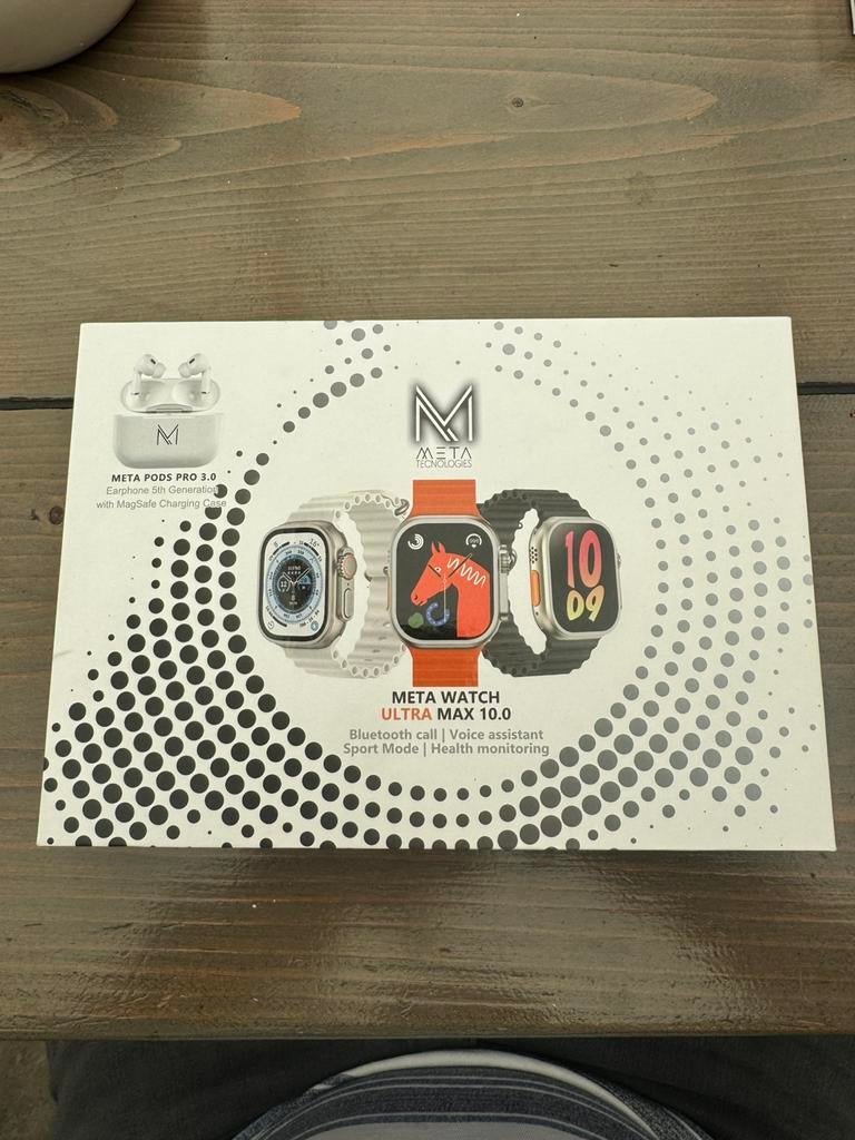Smart watch nieuw, Handtassen en Accessoires, Horloges | Heren, Staal, Polshorloge, Kunststof, Zo goed als nieuw