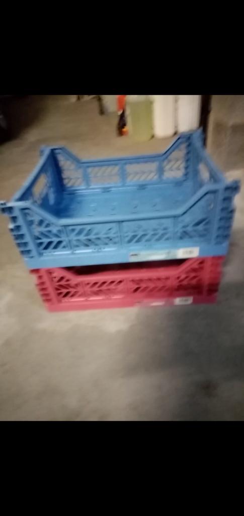 2 nieuwe plooibare stapelboxen, samen voor, Doe-het-zelf en Bouw, Ophalen, Zo goed als nieuw