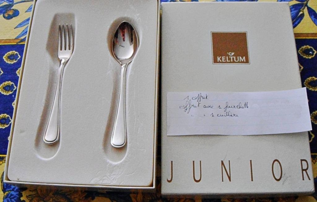 Coffret KELTUM Fourchette + cuillère, enfants, inox: - 50%, Enfants & Bébés, Enfants & Bébés Autre, Neuf, Enlèvement ou Envoi