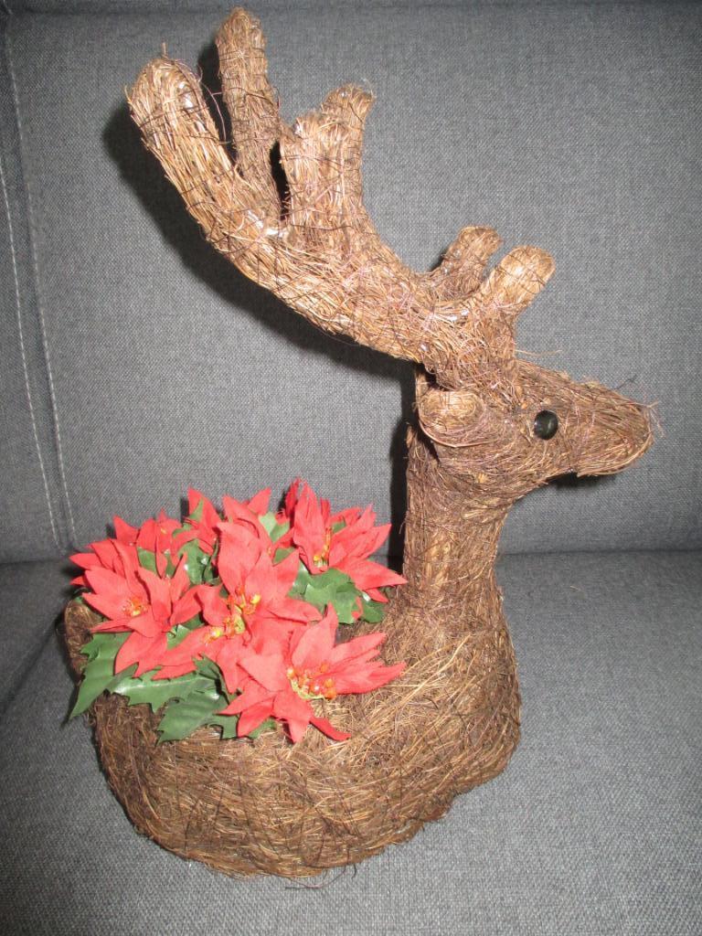 hert / rendier met kerstroos, Diversen, Ophalen of Verzenden, Zo goed als nieuw