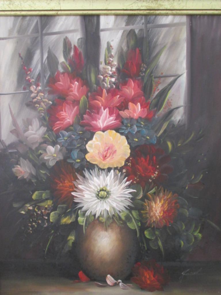 Galery Rembrandt - Quidousse Gaston (1938-1998) - 82x72 cm, Antiek en Kunst, Ophalen, Doek