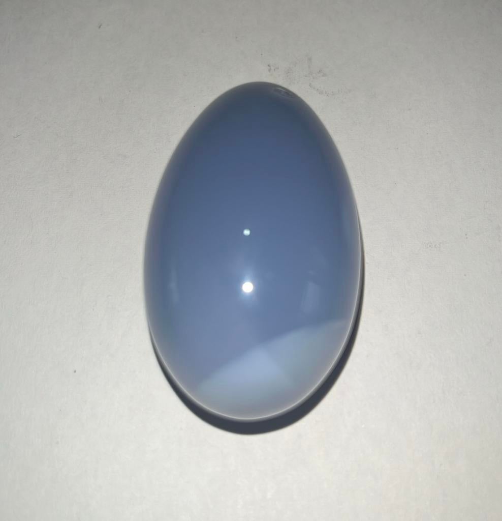 Blauw Chalcedoon/Agaat - 60gram - 50mm x 29mm, Enlèvement ou Envoi, Neuf