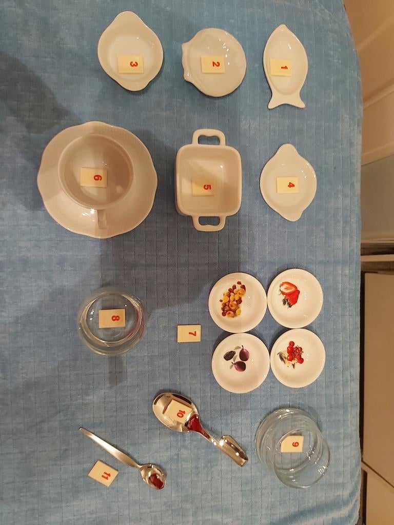 Schoteltjes, glazen en lepels voor aperitief hapjes, Ophalen of Verzenden, Zo goed als nieuw