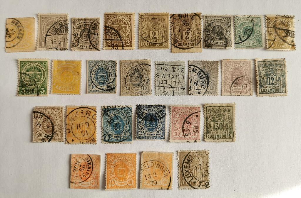 Oude postzegels Luxemburg, Oblitéré, Enlèvement ou Envoi, Affranchi, Maison royale